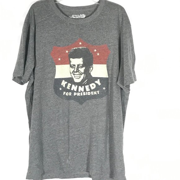 Old Navy Tops - Kennedy For President Tee Shirt Vintage Gray JFK